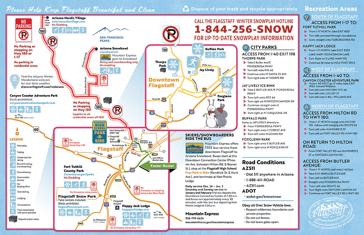Flagstaff winter recreation map