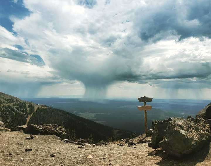 Monsoon microburst view from Humphreys Peak