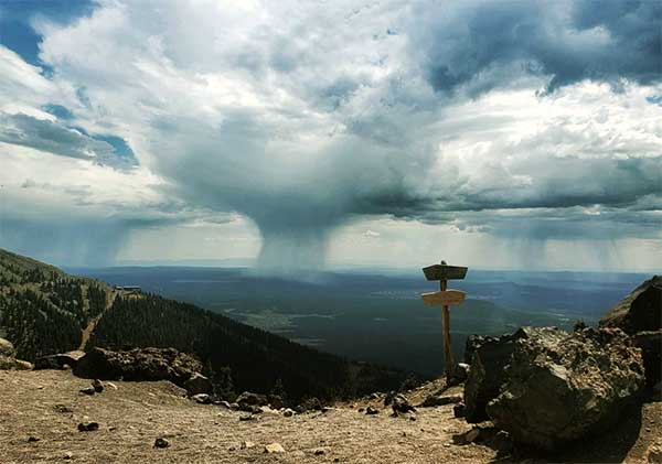 Monsoon storm from Humphreys Peak