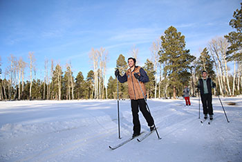 Cross country skiing at Arizona Nordic Village